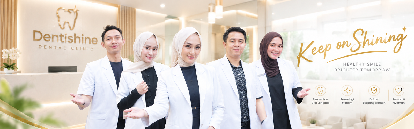 Tim dokter gigi Dentishine yang profesional dan berpengalaman