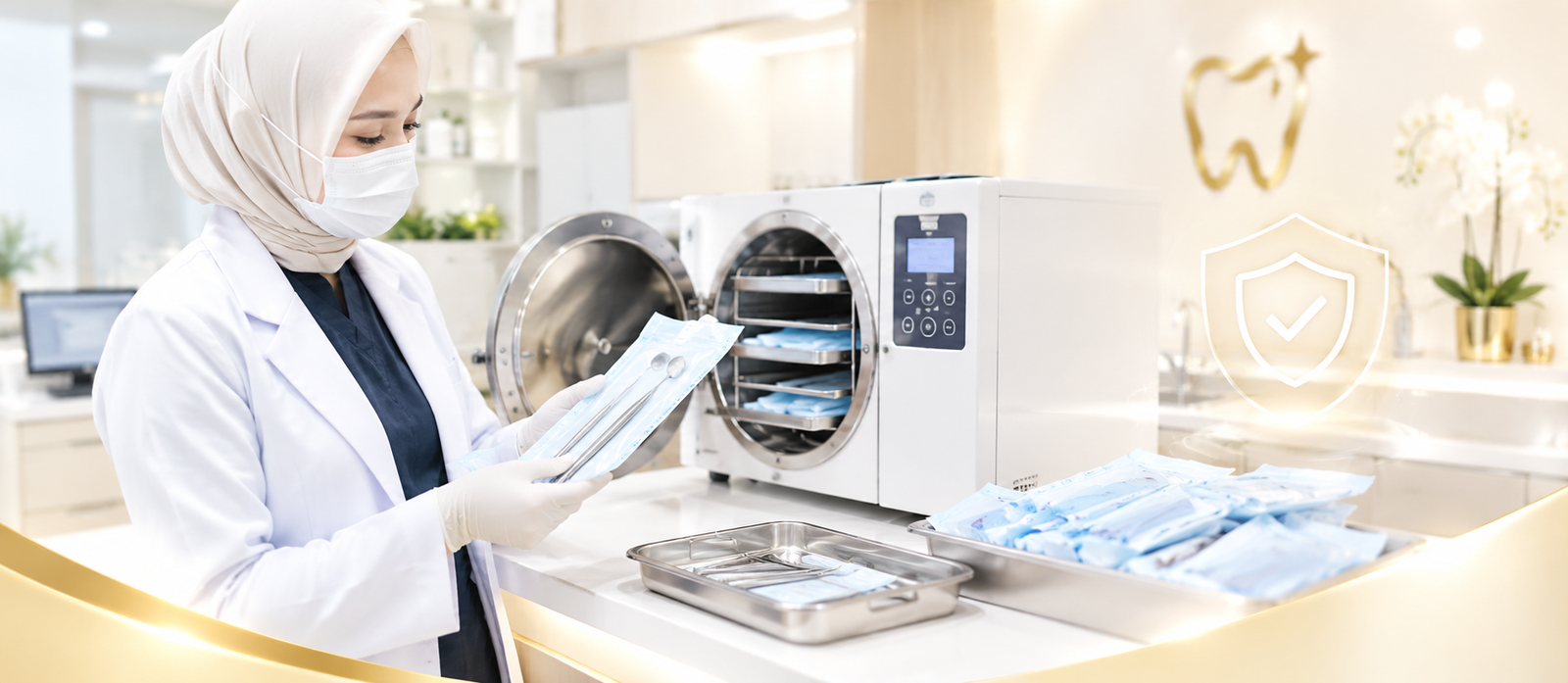 Standar sterilisasi ketat di Dentishine